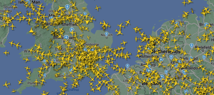 uk skies overcrowded with flight paths
